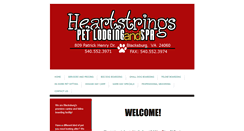 Desktop Screenshot of heartstringspetlodging.com
